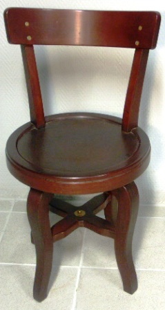 Swivel-chair in mahogany. 1950's.